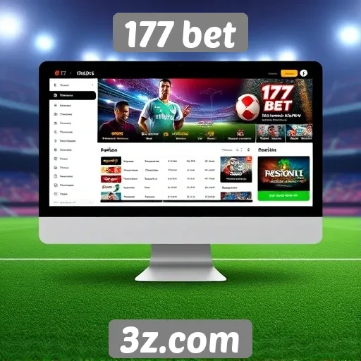 Interface do usuário no site 177 bet